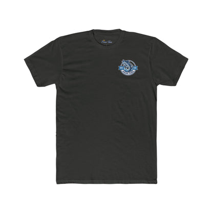 Sailfish Crest Tee — Vintage Blue Fishing Logo T‑Shirt