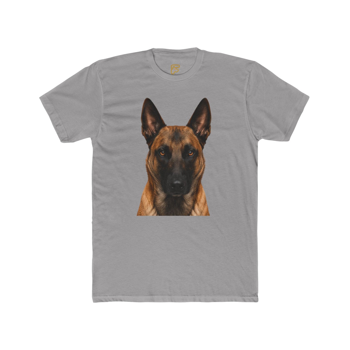 Belgian Malinois Portrait T-Shirt — Realistic Dog Face Tee for Pet Lovers
