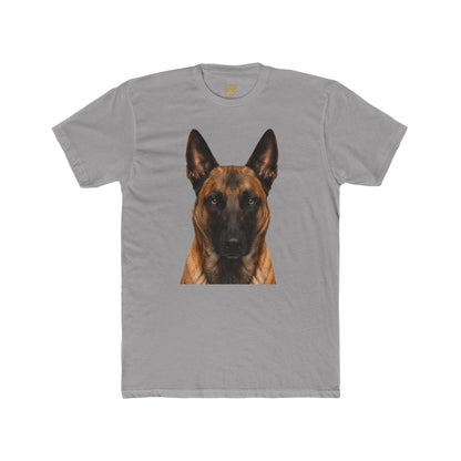 Belgian Malinois Portrait T-Shirt — Realistic Dog Face Tee for Pet Lovers