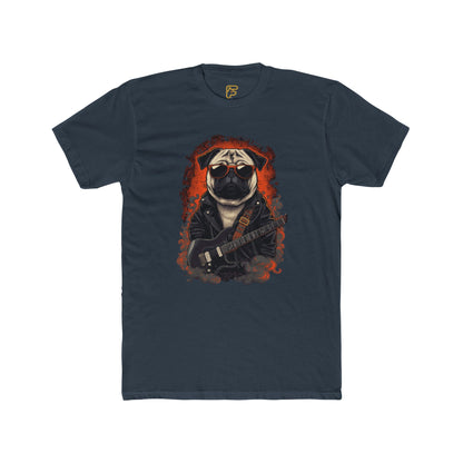 Pug Rocker Graphic Tee — Guitar-Playing Pug Band Shirt