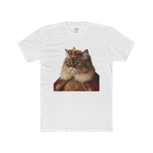 Royal Cat Portrait Tee — Vintage Crowned Kitty Graphic T-Shirt