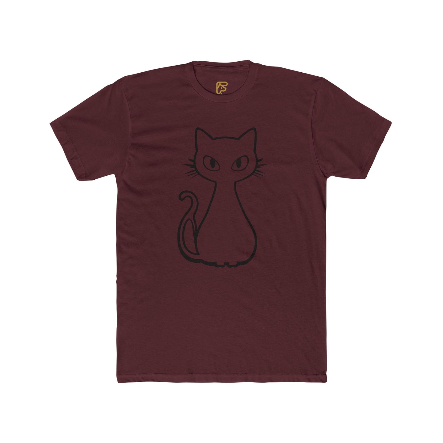 Minimal Line Art Cat T-Shirt