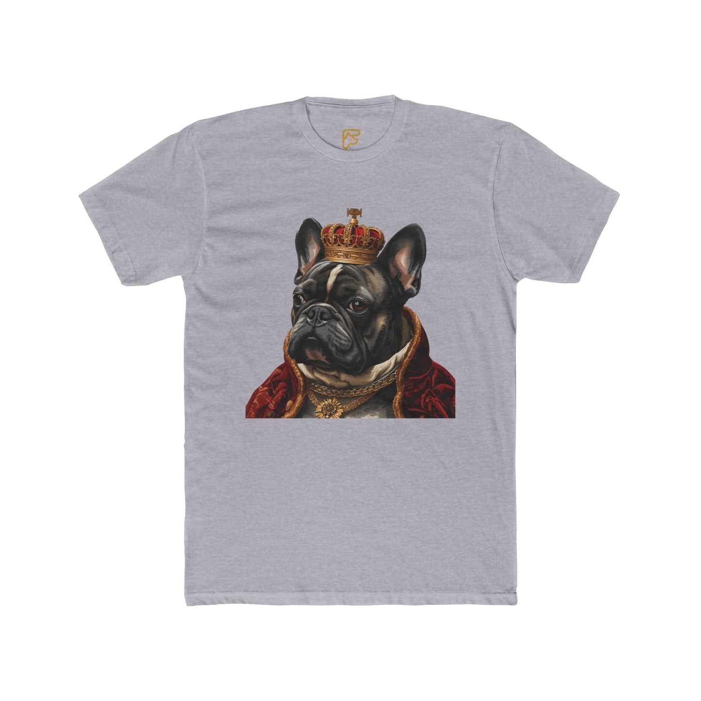 Royal French Bulldog T‑Shirt — Crowned Dog Portrait Tee
