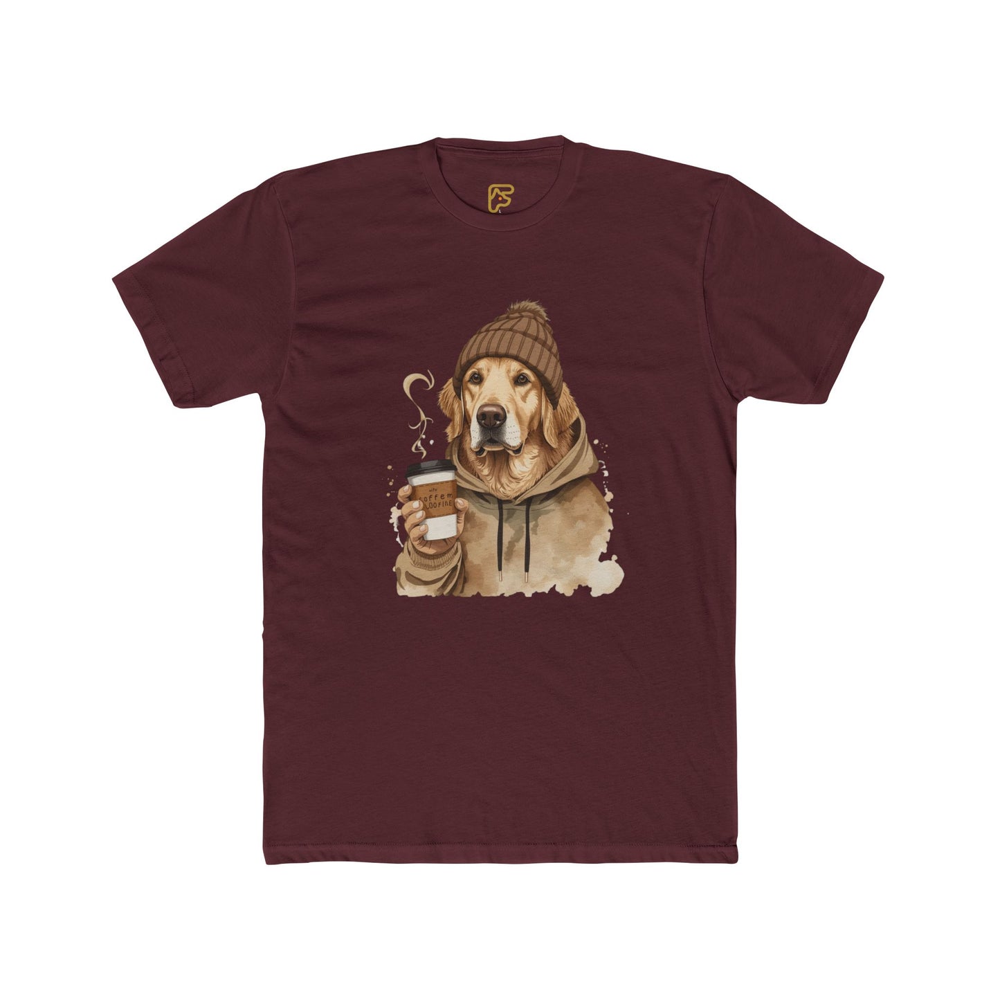 Golden Retriever Coffee Tee — Cozy Dog Hoodie Design