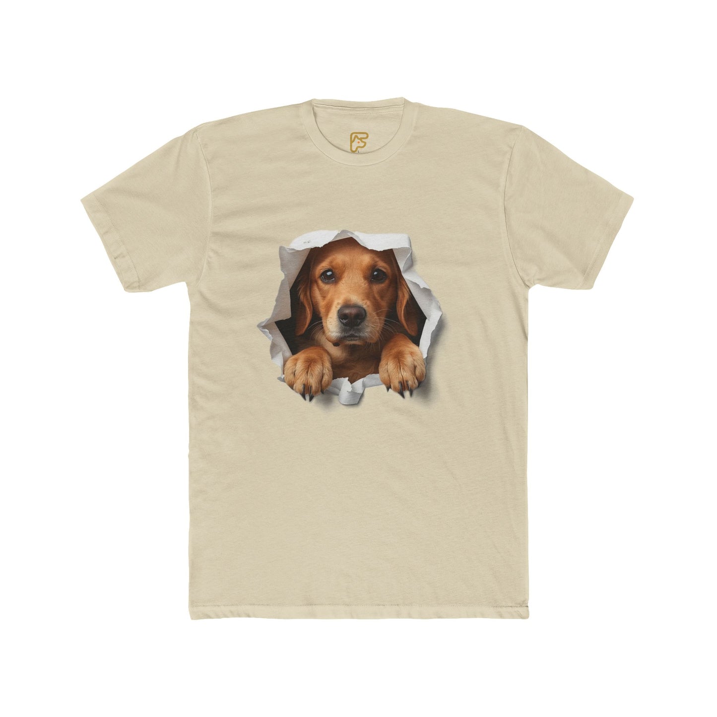 Dog Peeking Through Hole T-Shirt