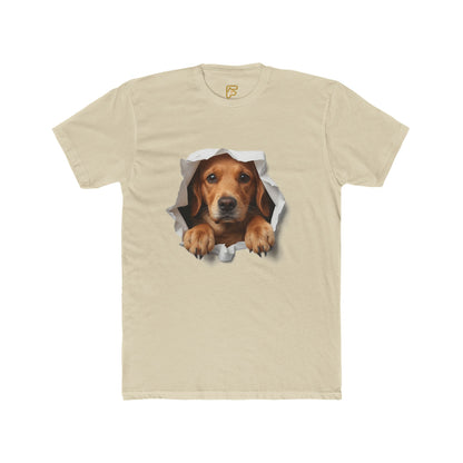 Dog Peeking Through Hole T-Shirt
