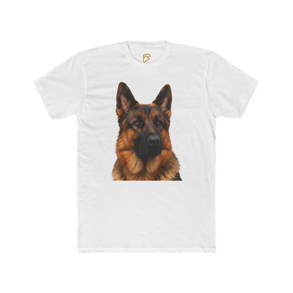 German Shepherd Portrait T-Shirt — Realistic Dog Face Tee for Dog Lovers