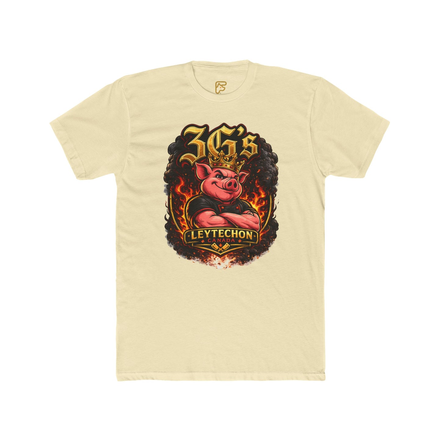 3G's Leytechon Pig Graphic Tee — Vintage Flame Streetwear Shirt