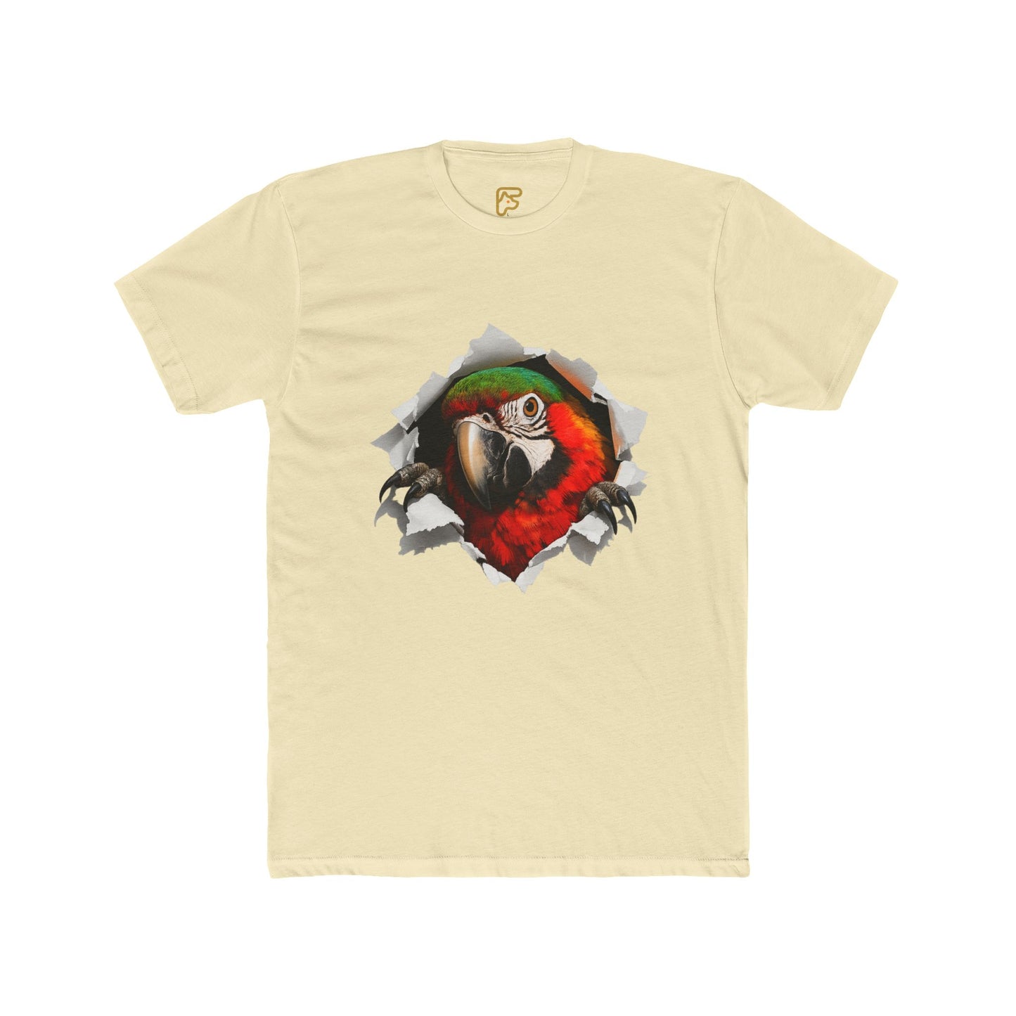 Parrot Portrait Tee — Colorful Macaw Graphic T-Shirt