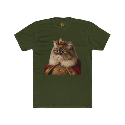 Royal Cat Portrait Tee — Vintage Crowned Kitty Graphic T-Shirt