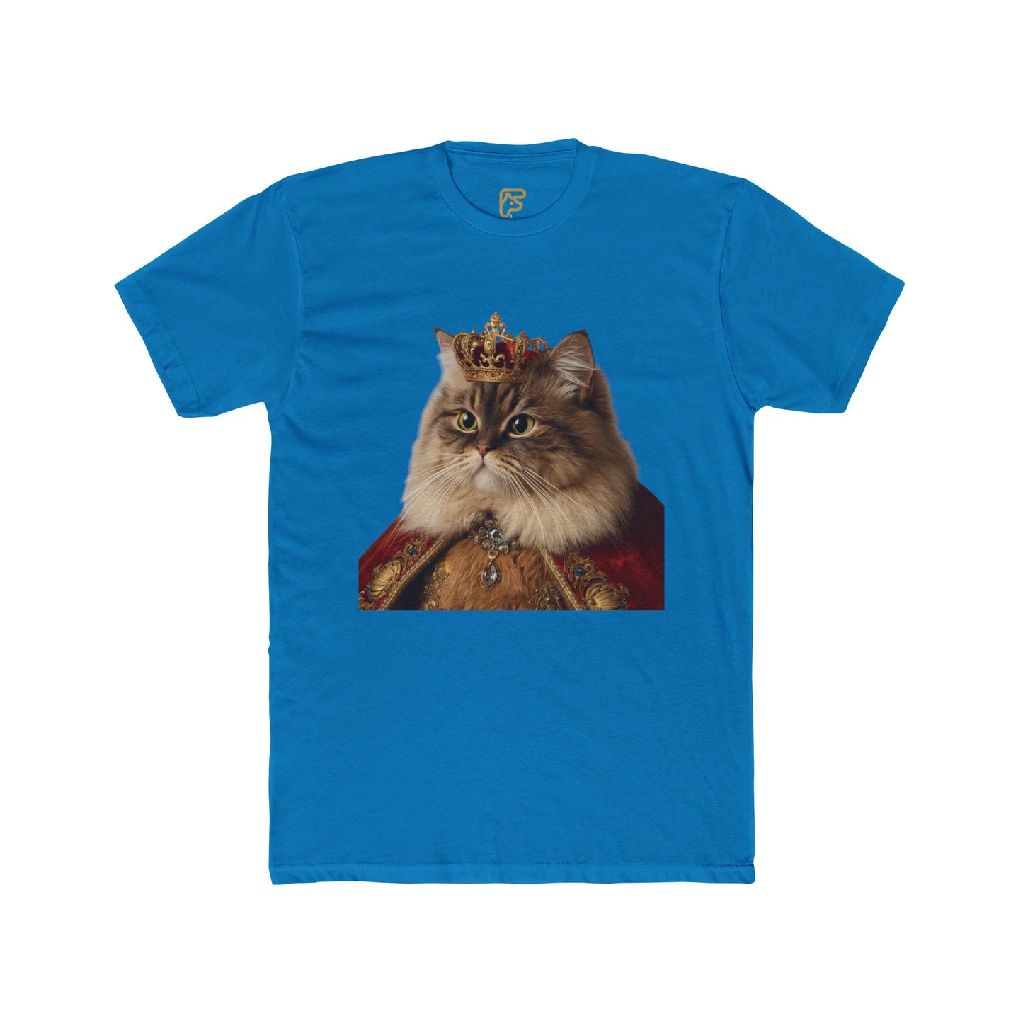 Royal Cat Portrait Tee — Vintage Crowned Kitty Graphic T-Shirt