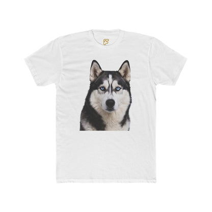 Siberian Husky Face T‑Shirt — Realistic Dog Portrait Tee