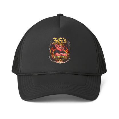 Trucker Cap — Vintage Flaming Pig Crest "Strength" Patch