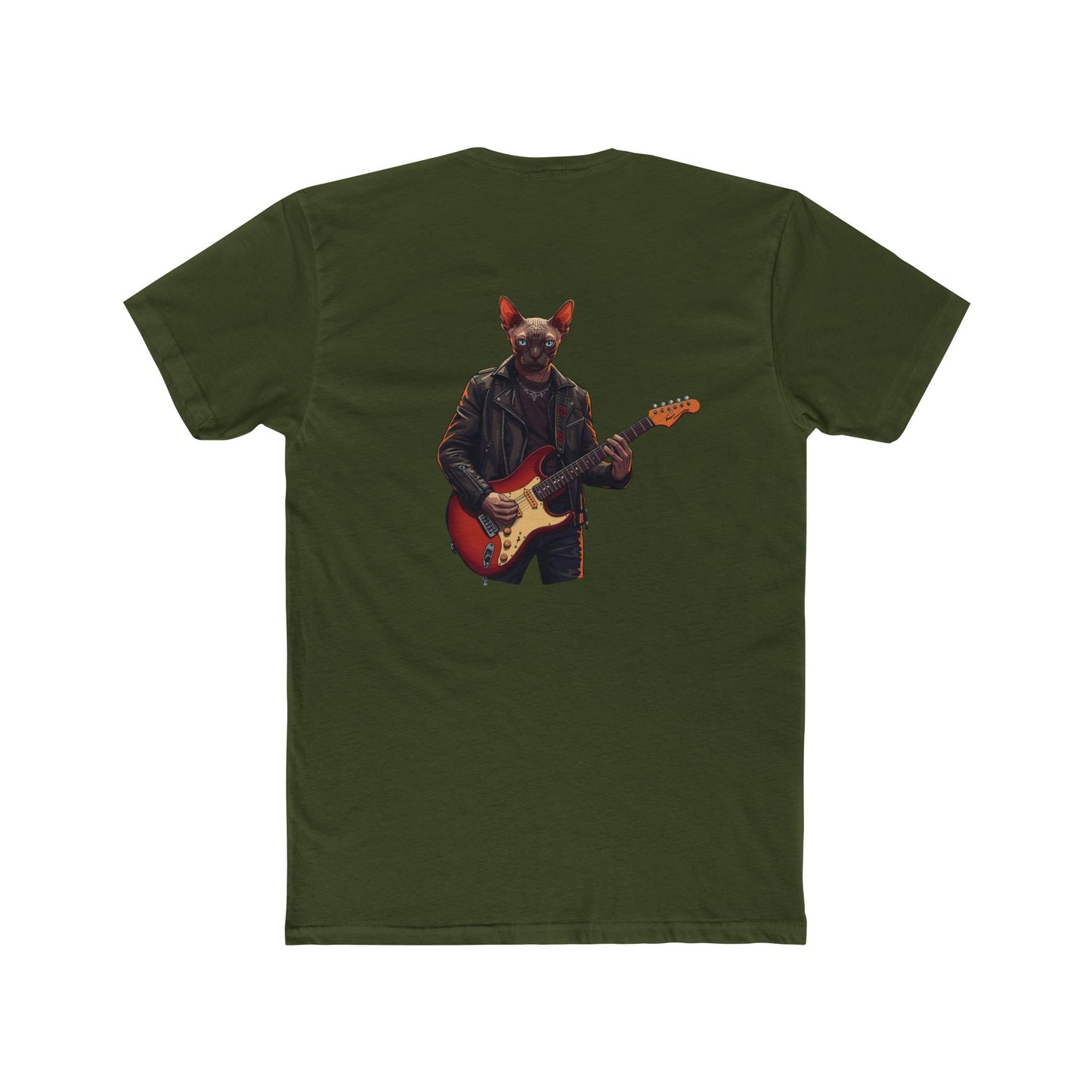 Cat Rocker T‑Shirt — Sphynx Guitar Player Graphic Tee