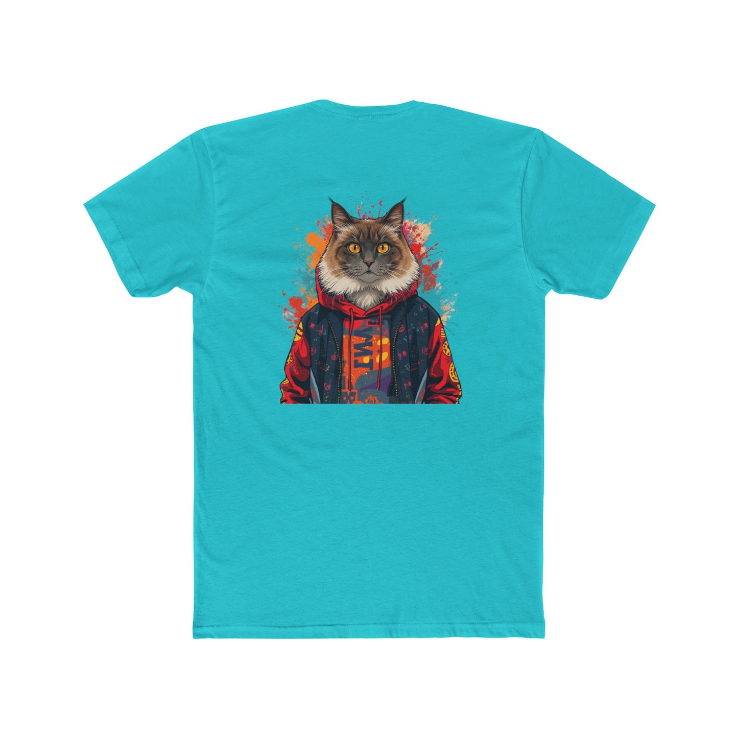 Purr Gang Cat Tee — Graphic Cat Portrait Crewneck Tee