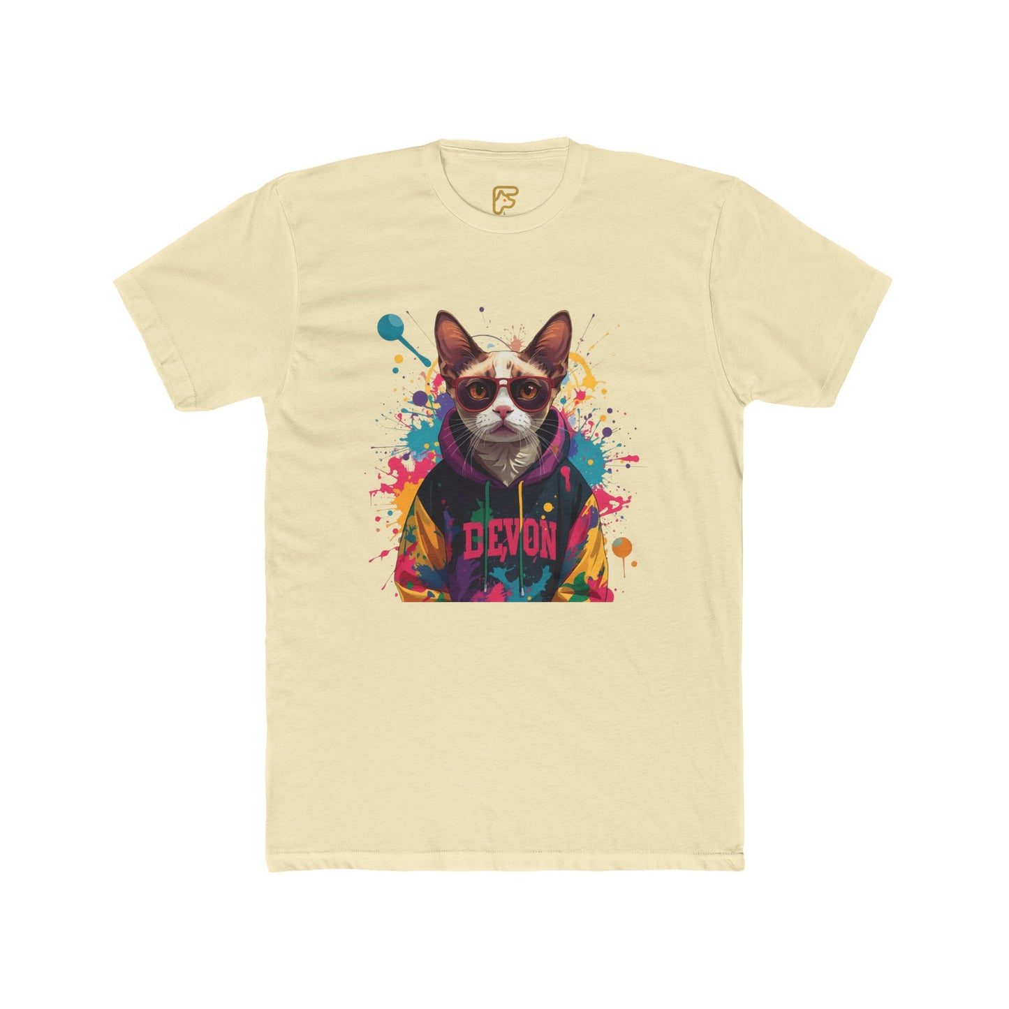 Devon Cool Cat Graphic Tee — Colorful Streetwear Cat T-Shirt