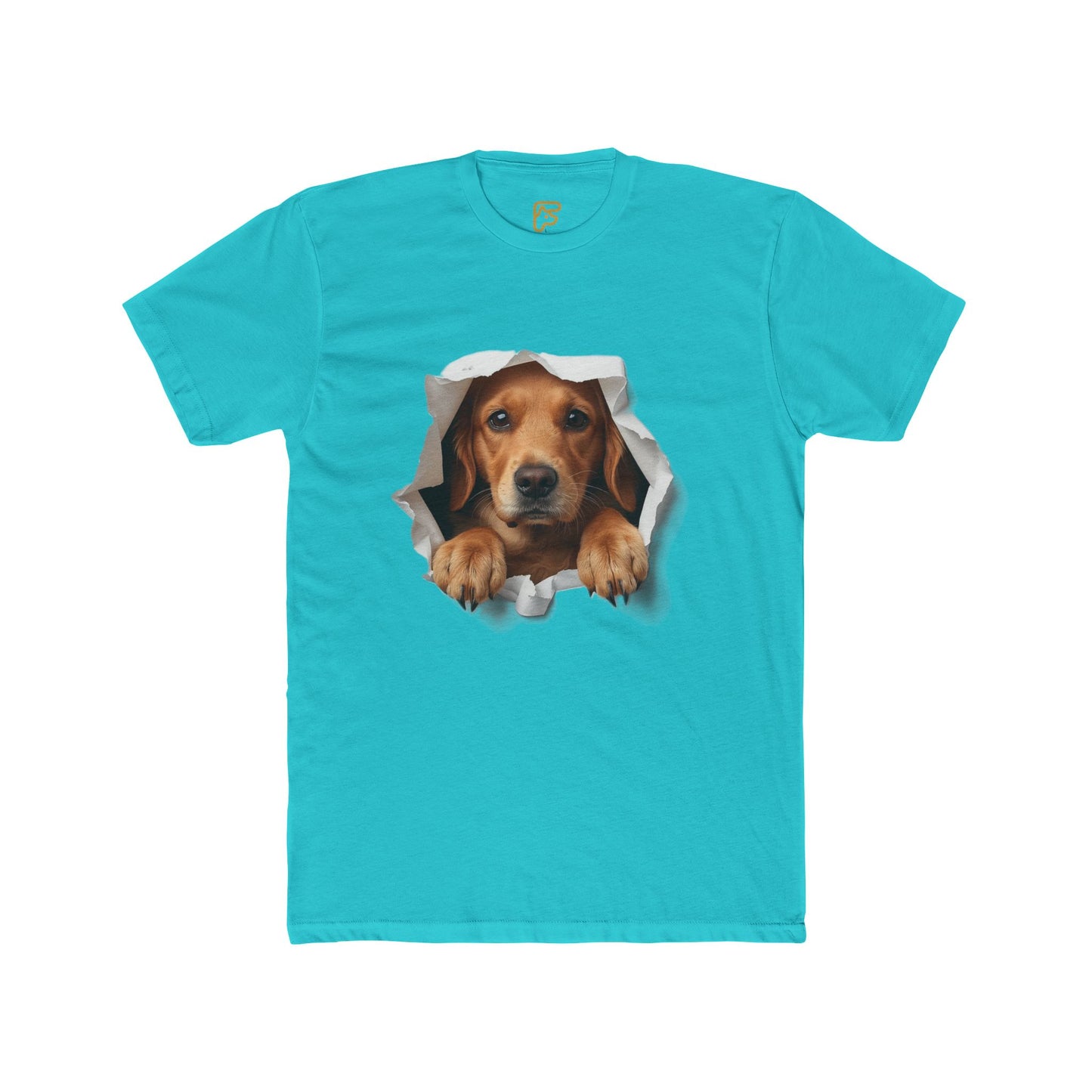 Dog Peeking Through Hole T-Shirt