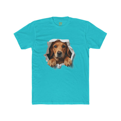 Dog Peeking Through Hole T-Shirt