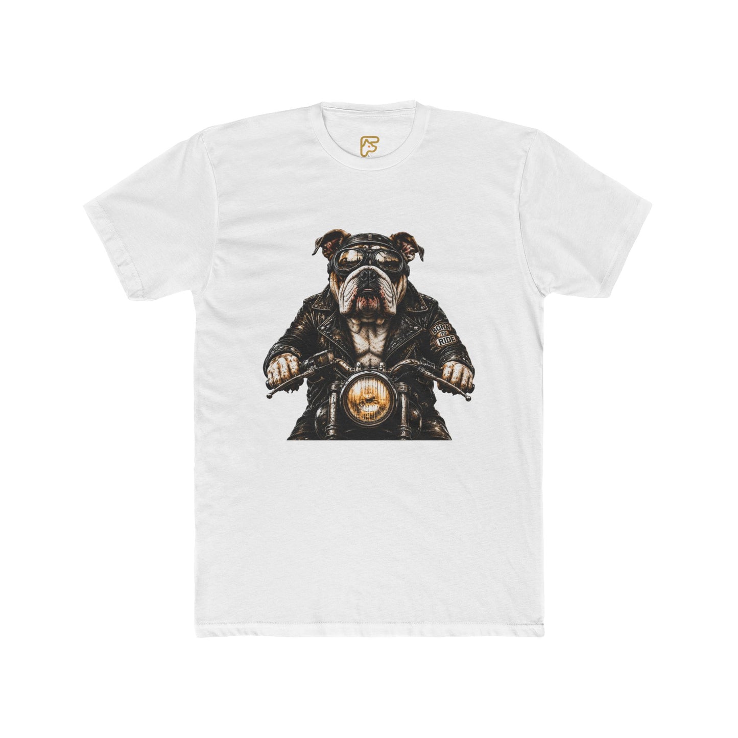 Bulldog Biker Tee — Vintage Motorcycle Dog Graphic T‑Shirt