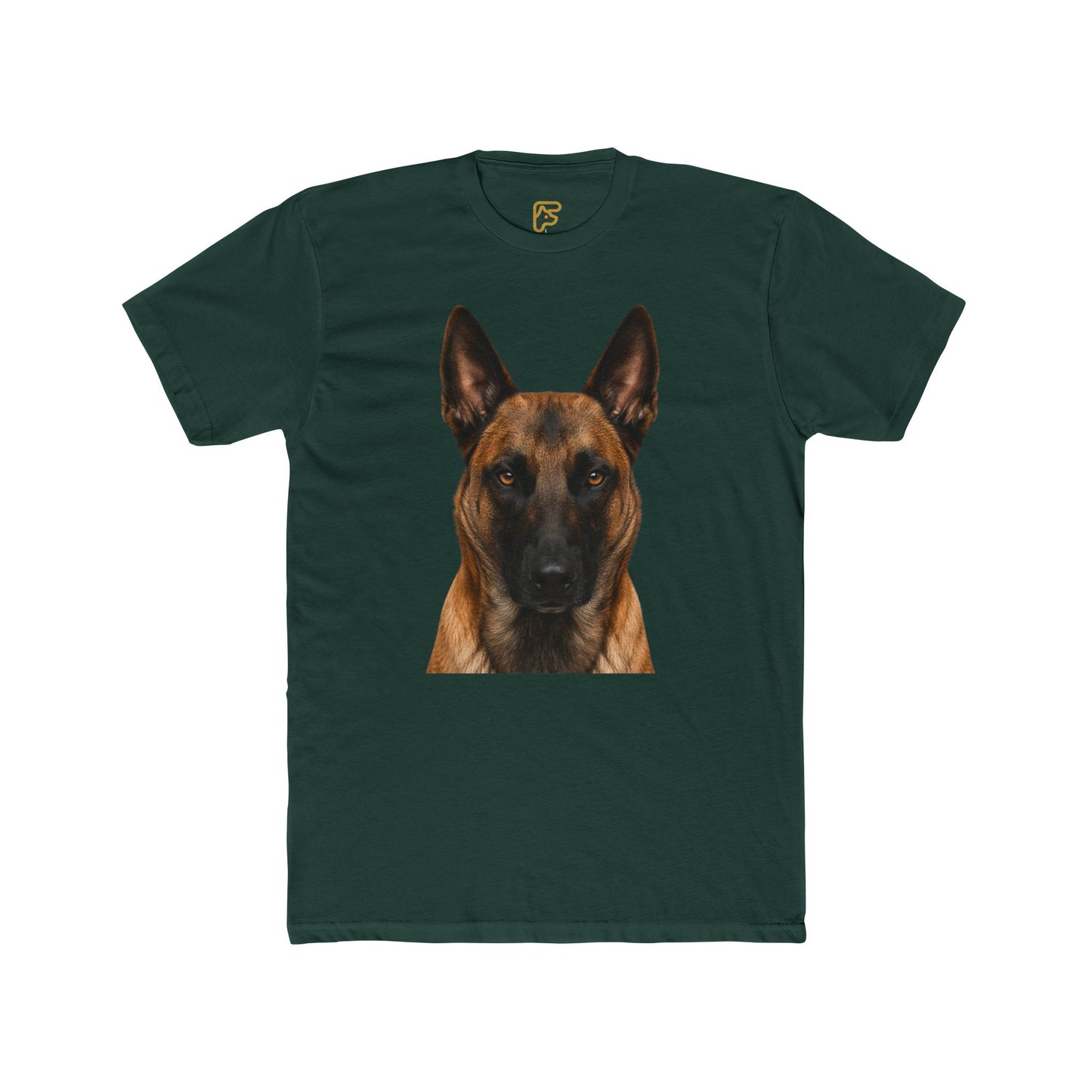 Belgian Malinois Portrait T-Shirt — Realistic Dog Face Tee for Pet Lovers