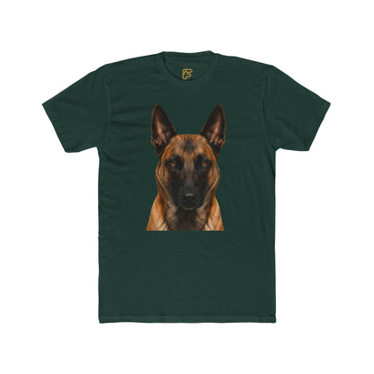 Belgian Malinois Portrait T-Shirt — Realistic Dog Face Tee for Pet Lovers