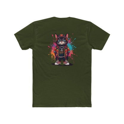 Cat Streetwear Tee — Colorful Urban Cat Graphic T-Shirt