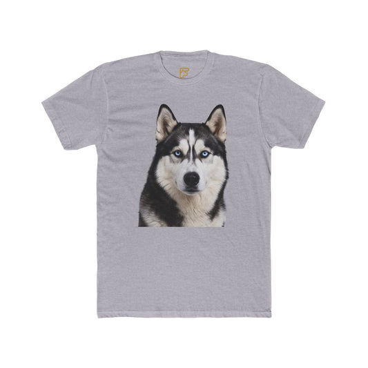 Siberian Husky Face T‑Shirt — Realistic Dog Portrait Tee