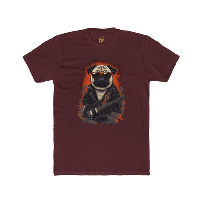 Pug Rocker Graphic Tee — Guitar-Playing Pug Band Shirt