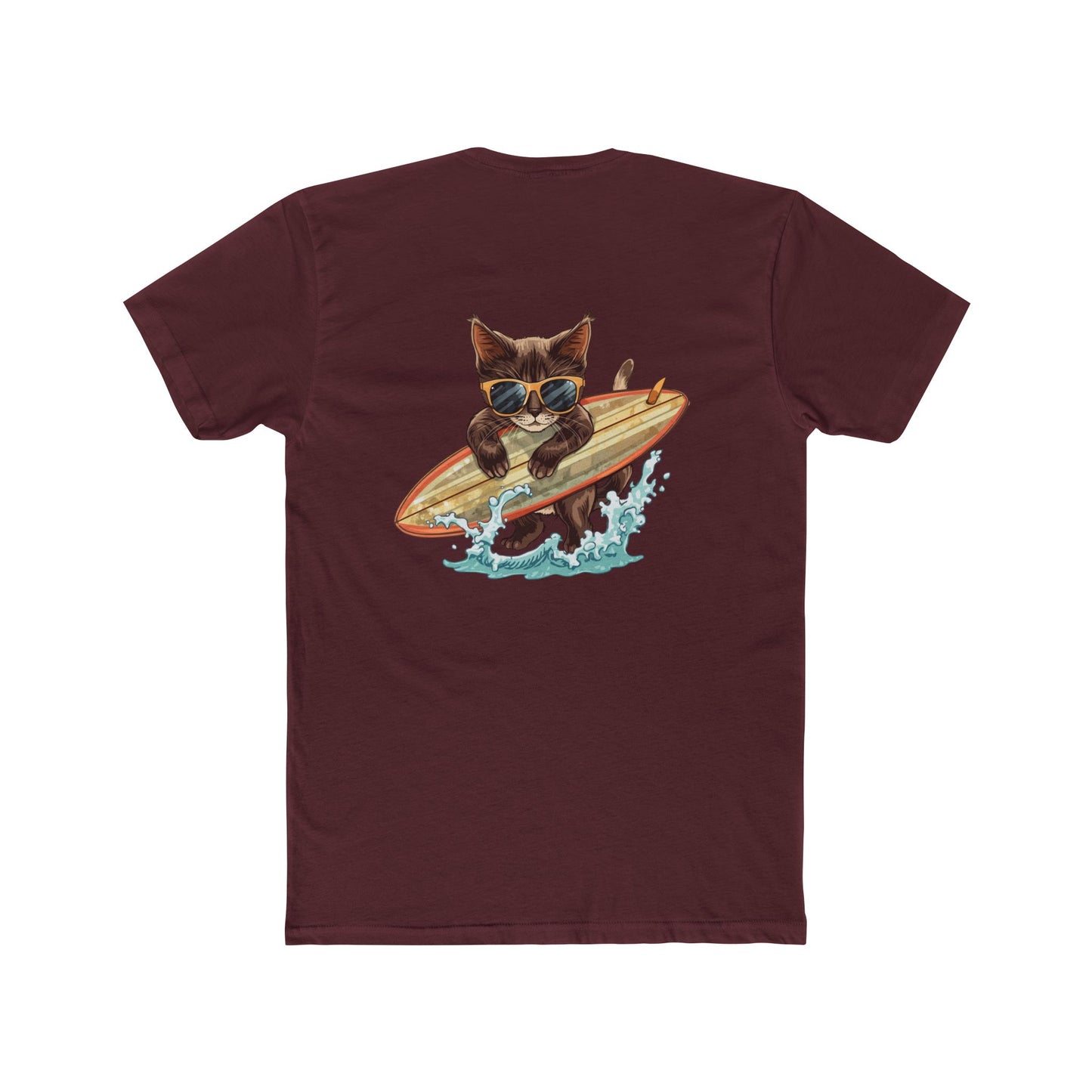 Surfing Cat T-Shirt — Vintage Surfboard Kitty Graphic Tee