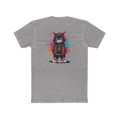 Cat Streetwear Tee — Colorful Urban Cat Graphic T-Shirt