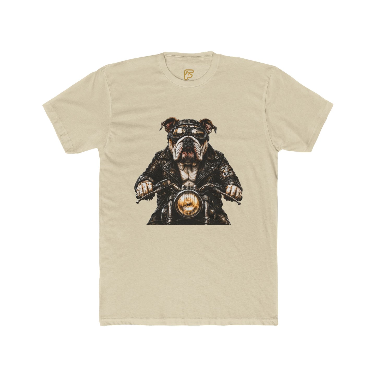 Bulldog Biker Tee — Vintage Motorcycle Dog Graphic T‑Shirt