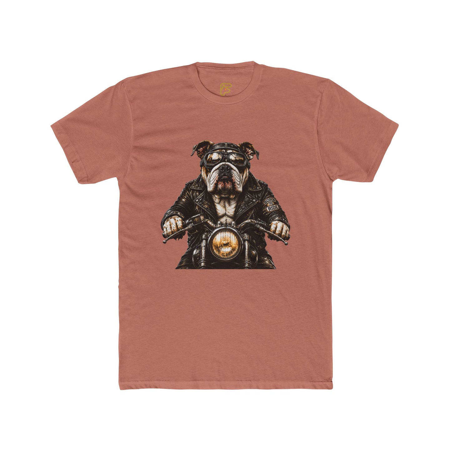 Bulldog Biker Tee — Vintage Motorcycle Dog Graphic T‑Shirt