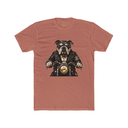 Bulldog Biker Tee — Vintage Motorcycle Dog Graphic T‑Shirt