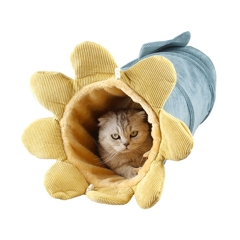 Fruit-Themed Foldable Cat Tunnel – Play Tube & Pet Nest for Cats & Small Pets