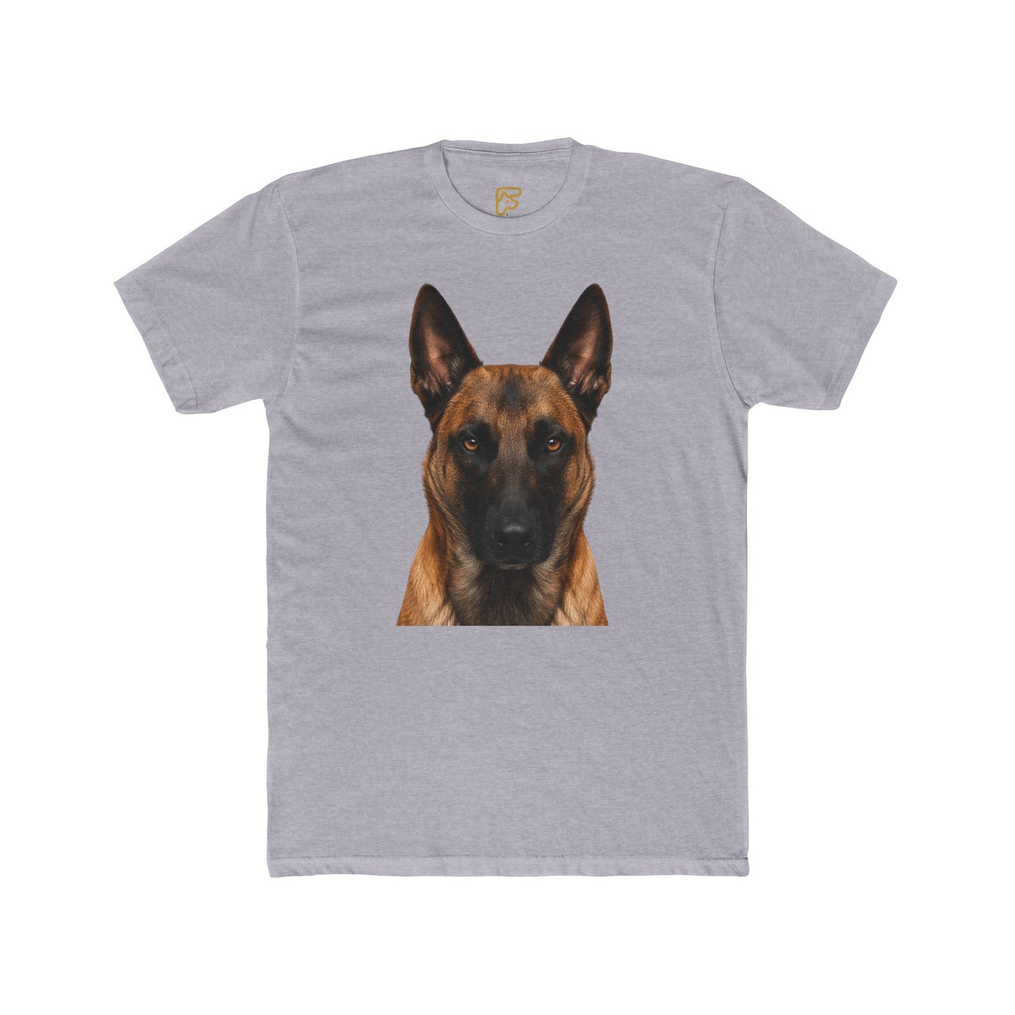 Belgian Malinois Portrait T-Shirt — Realistic Dog Face Tee for Pet Lovers