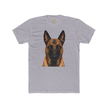 Belgian Malinois Portrait T-Shirt — Realistic Dog Face Tee for Pet Lovers