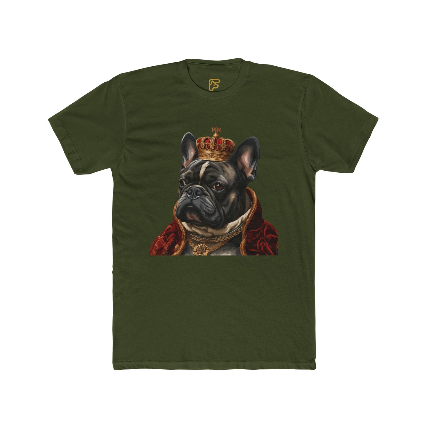 Royal French Bulldog T‑Shirt — Crowned Dog Portrait Tee