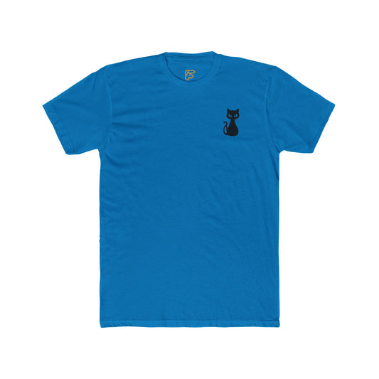 Cowboy Cat T‑Shirt — Western Cat Graphic Tee with Pocket Logo