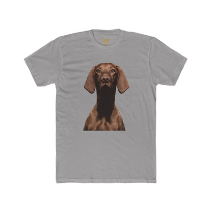 Chocolate Dachshund T‑Shirt — Realistic Dog Portrait Tee for Dog Lovers