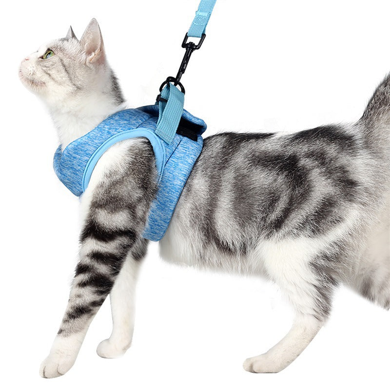 Explosion-Proof Cat Harness & Leash – Adjustable Escape-Proof Vest Chest Strap with Reflective Band & Rope