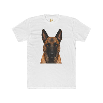 Belgian Malinois Portrait T-Shirt — Realistic Dog Face Tee for Pet Lovers