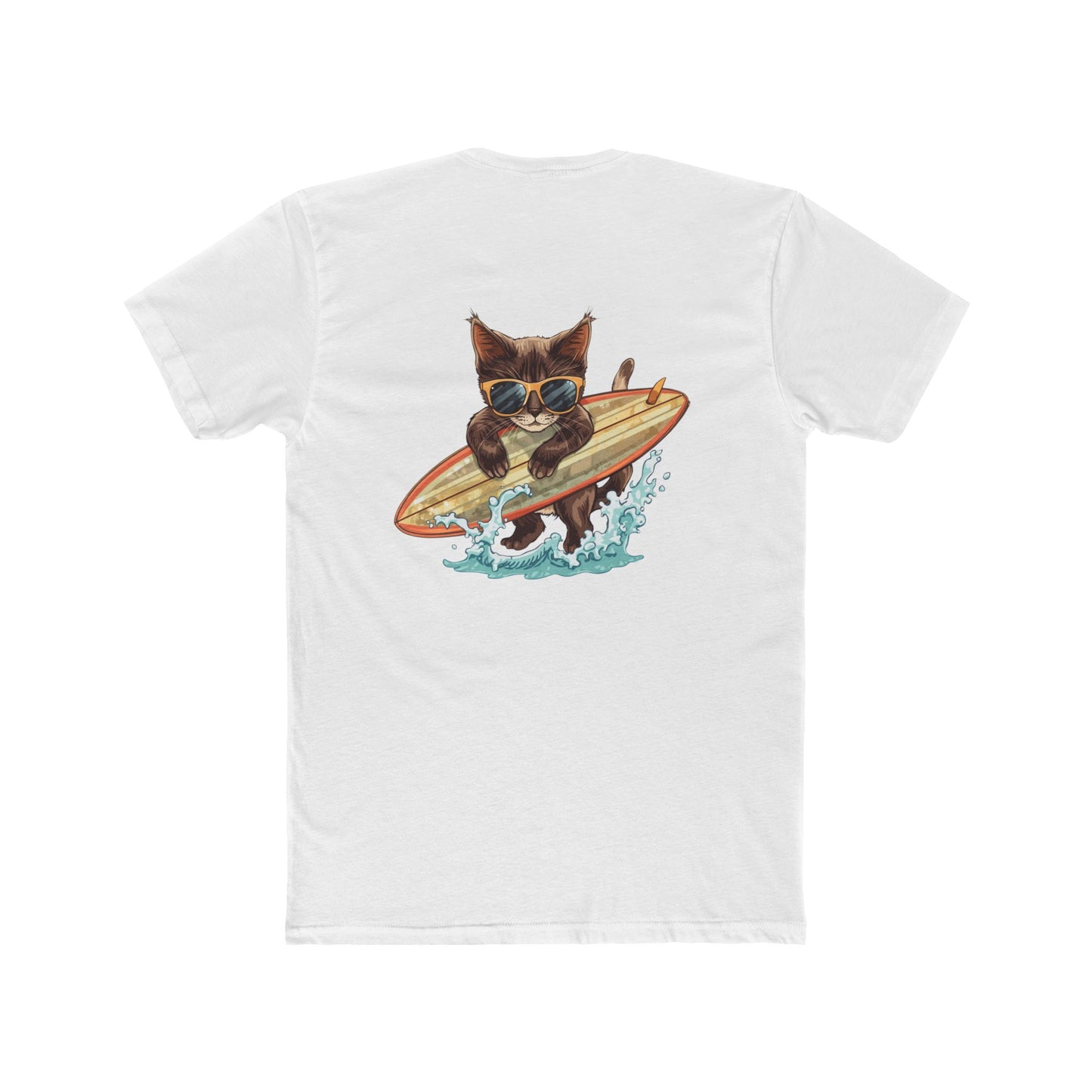 Surfing Cat T-Shirt — Vintage Surfboard Kitty Graphic Tee
