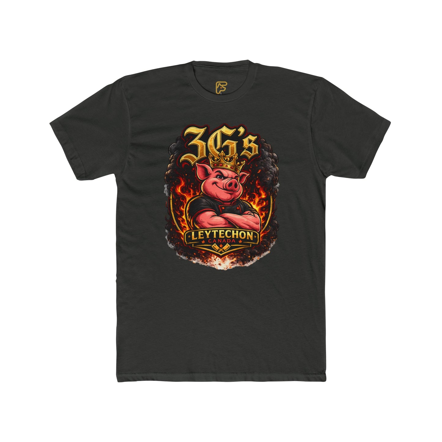 3G's Leytechon Pig Graphic Tee — Vintage Flame Streetwear Shirt