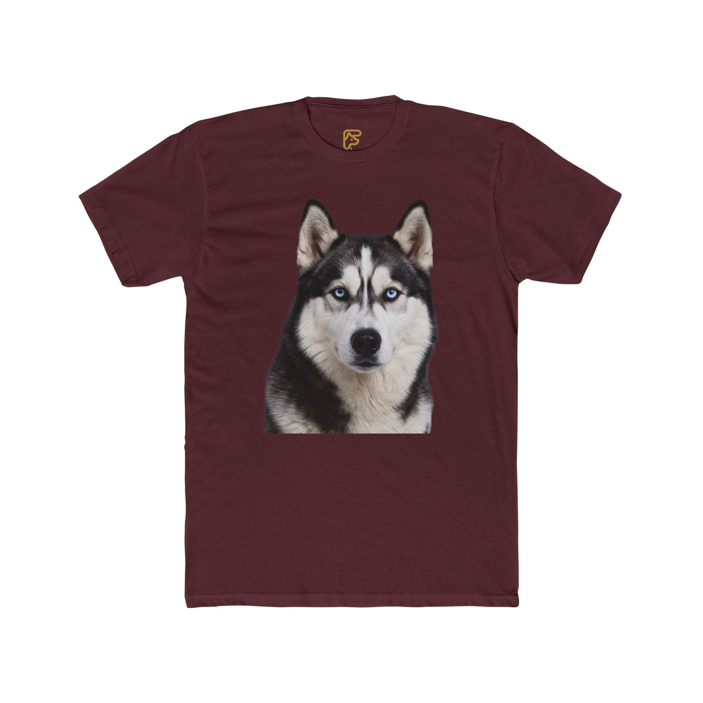 Siberian Husky Face T‑Shirt — Realistic Dog Portrait Tee