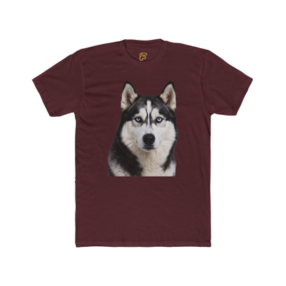 Siberian Husky Face T‑Shirt — Realistic Dog Portrait Tee