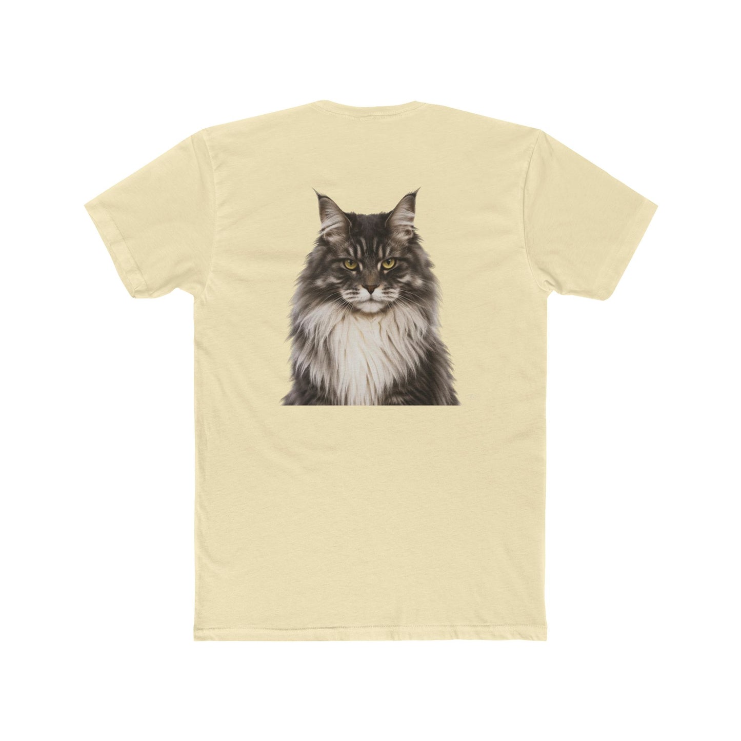 Cat Portrait T‑Shirt — Realistic Maine Coon Graphic Tee