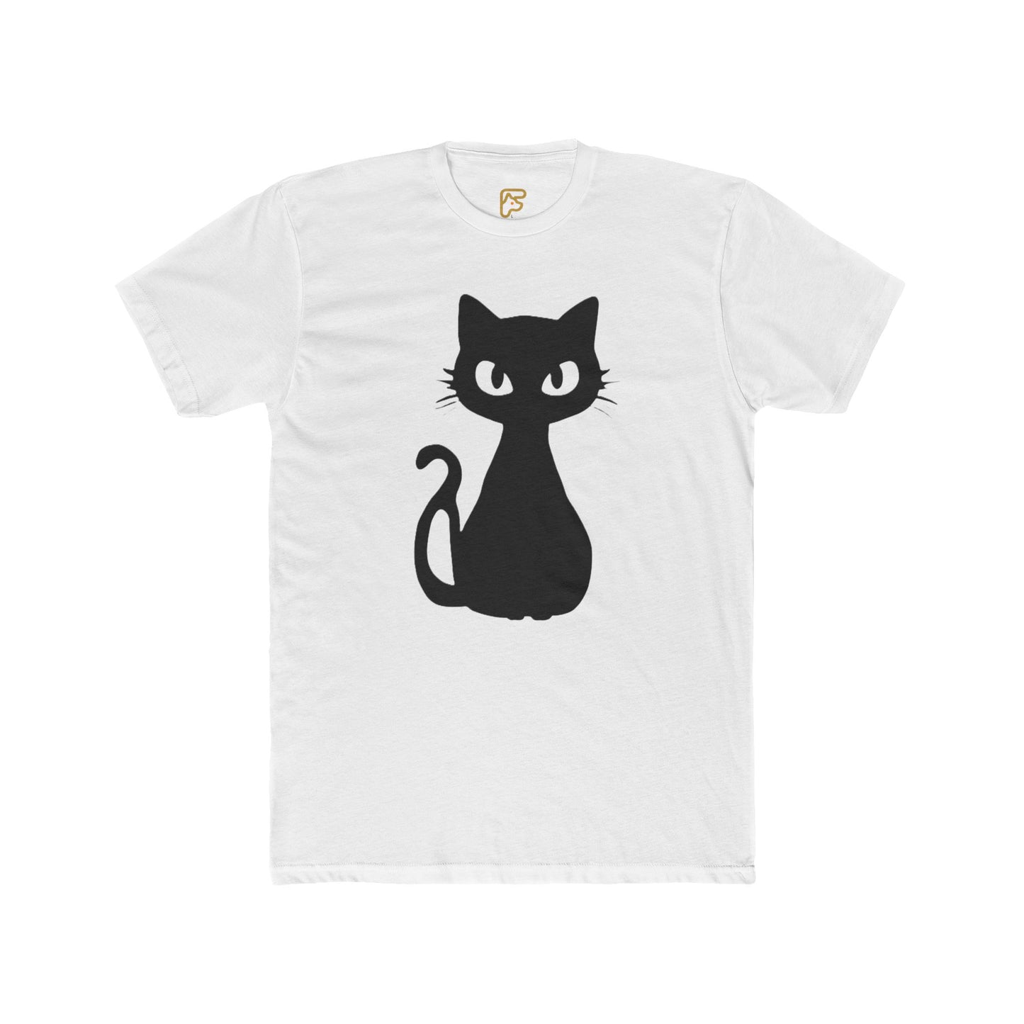 Black Cat Graphic Tee — Cute Minimal Cat Silhouette T-Shirt