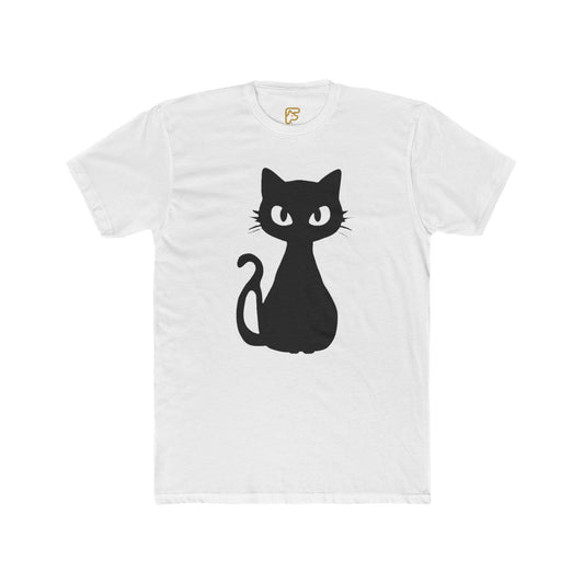 Black Cat Graphic Tee — Cute Minimal Cat Silhouette T-Shirt