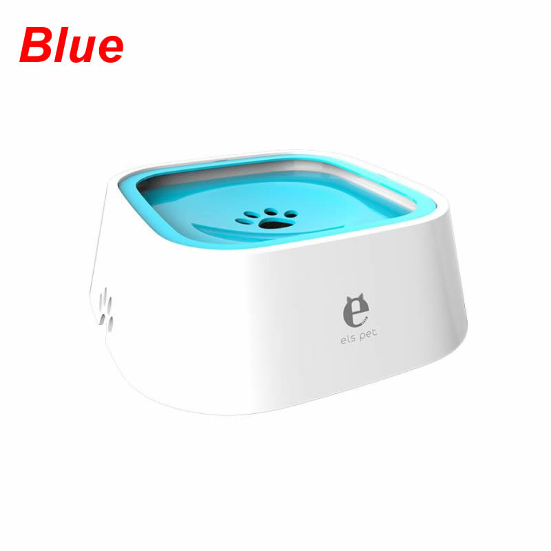 Portable Floating Dog Water Bowl – 1.5L Splash-Proof Travel Pet Bowl (White/Gray/Blue/Pink)
