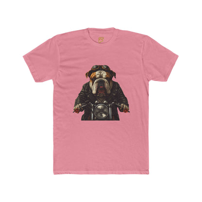 Bulldog Biker T‑Shirt — Motorcycle Dog Graphic Tee